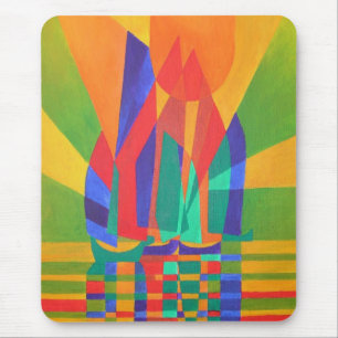 Mousepad Dreamboat A Cubist Lixo Em Cores Primárias