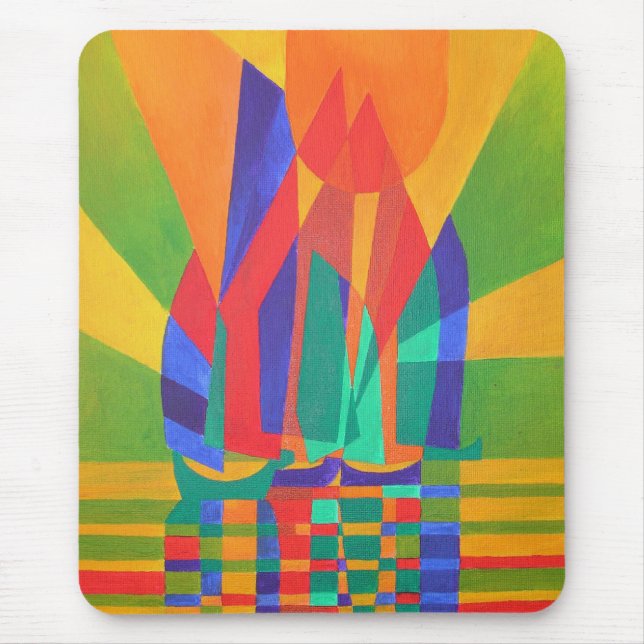 Mousepad Dreamboat A Cubist Lixo Em Cores Primárias (Frente)