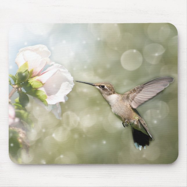 Mousepad Dreamy Hummingbird em voo (Frente)