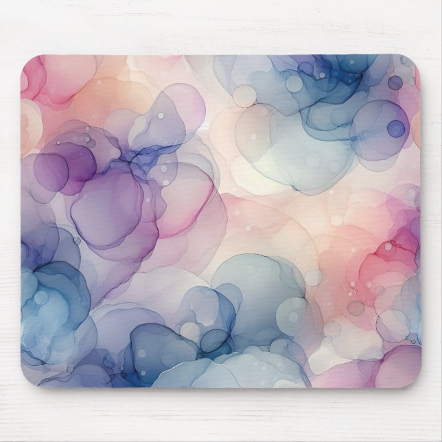 Mousepad Dreamy Watercolor Ink Art (Frente)
