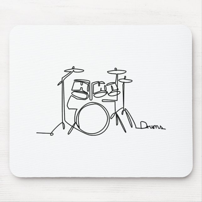 Mousepad Drummer Music Design Um Tambor De Linha (Frente)