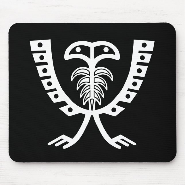 Mousepad Duas Águia Branca de Cabeça (Frente)