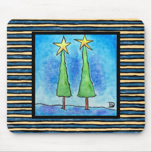 Mousepad Duas Árvores de Natal Altas