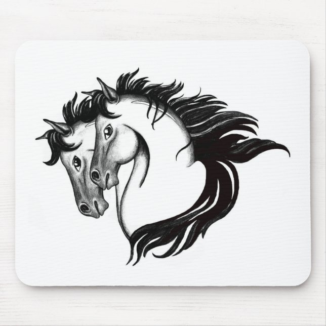 Mousepad Duas Cabeças de Cavalo (Frente)