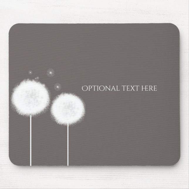 Mousepad Duas Dandelions Bege Rústico Casa Campo (Frente)