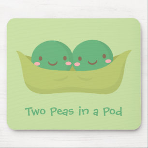 Mousepad Duas Ervilhas bonitas em uma doca para Mamães