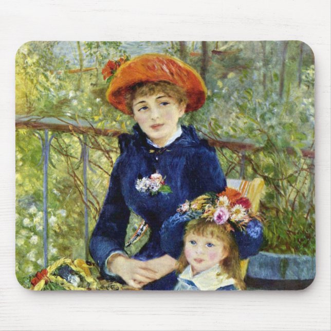 Mousepad Duas Irmãs (Na Varanda) de Pierre Renoir (Frente)