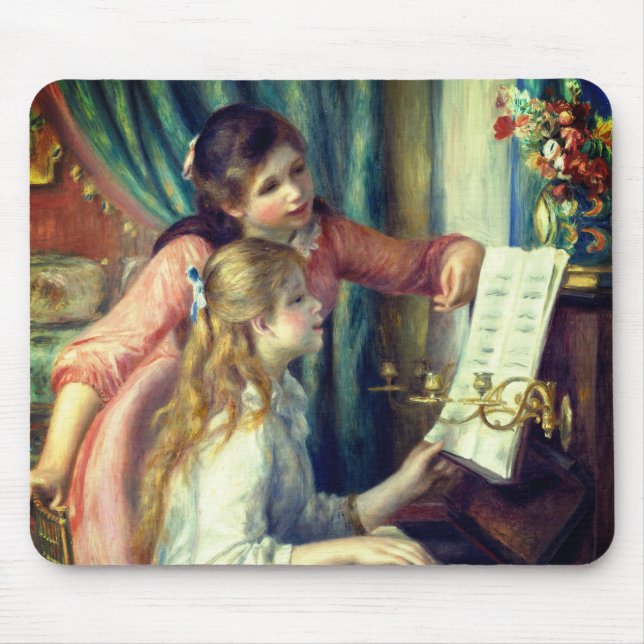Mousepad Duas Jovens Meninas no Piano por Renoir: (Frente)