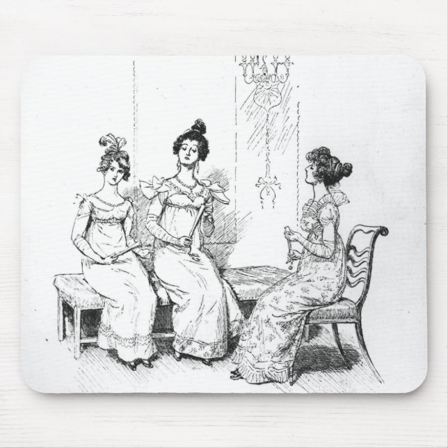 Mousepad Duas ou três jovens senhoras ofendidas (Frente)