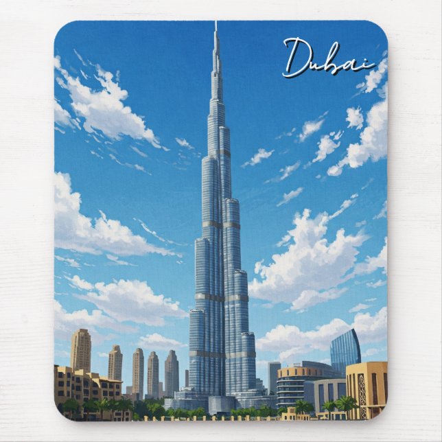 Mousepad Dubai Burj Al Arab UAE Viagem (Frente)