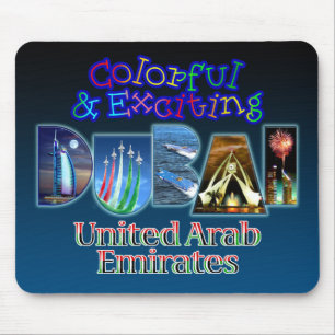 Mousepad Dubai colorido e excitando