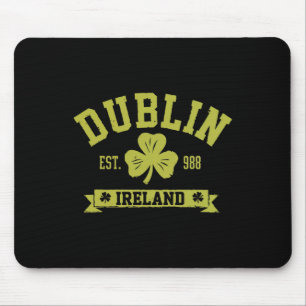Mousepad Dublin Irlanda Trevo Trevo Folha de Trevo Design