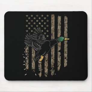 Mousepad Duck Hunter American Flag Waterfowl Hunting Camouf