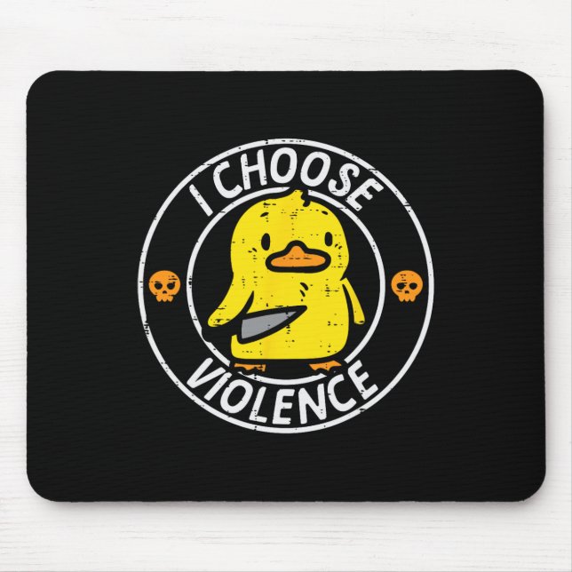 Mousepad Duck Knife Eu Escolho Uma Piada Engraçada Humor Ga (Frente)