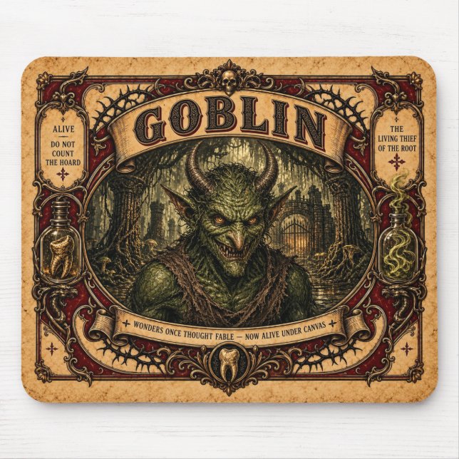 Mousepad Duende, Monstro do Circo Vintage (Frente)