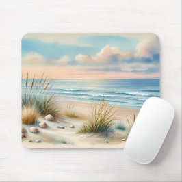 Mousepad Dunas Costeiras Pastel Aquarela