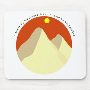 Mousepad Dunas de Areia Entre o Céu Laranja