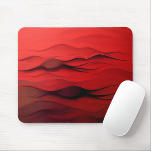 Mousepad Dunas Vermelhas – Ondas Abstratas Minimalistas Art