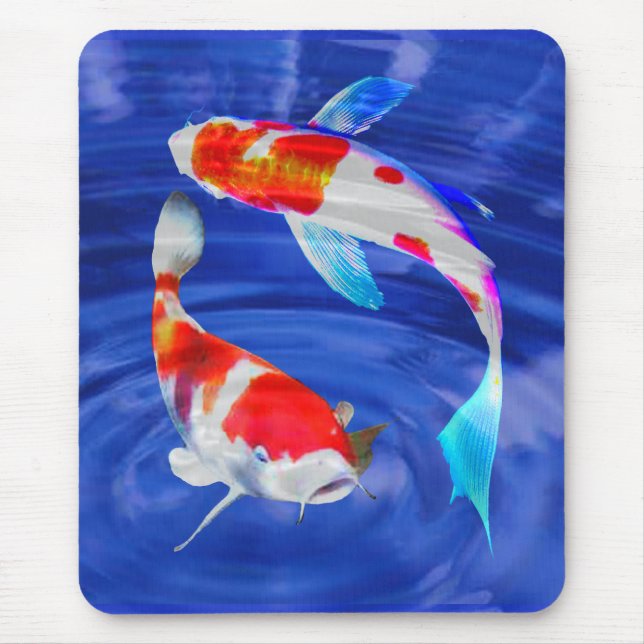 Mousepad Duo de Kohaku na lagoa azul profunda (Frente)
