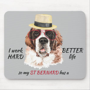 Mousepad Duro de Trabalho do Meu Santo Bernard