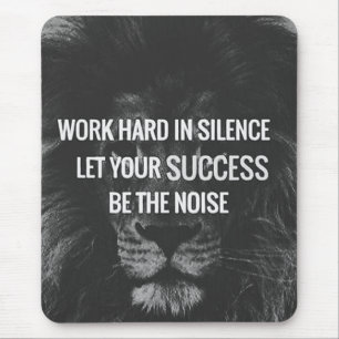 Mousepad Duro De Trabalho Em Silêncio - Motivação