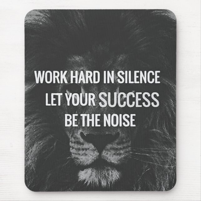 Mousepad Duro De Trabalho Em Silêncio - Motivação (Frente)