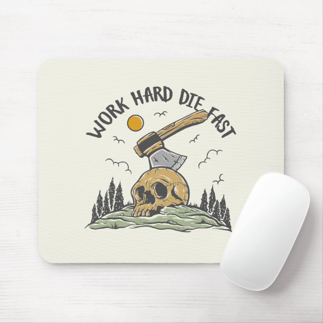 Mousepad Duro de Trabalho Morre de Caveira Rápida Ax (Com mouse)