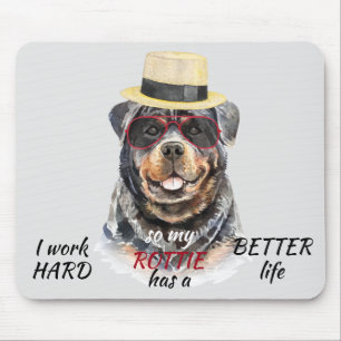 Mousepad Duro de trabalho para o meu Rottweiler