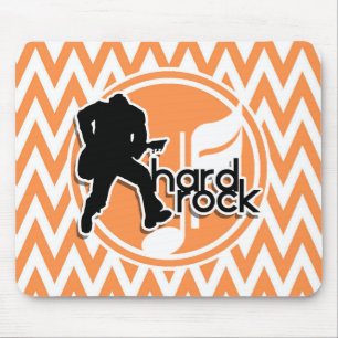 Mousepad Duro Rock; Orange e White Chevron