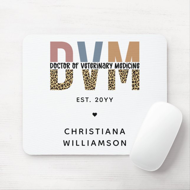 Mousepad DVM Personalizada Doutorado em Medicina Veterinári (Com mouse)