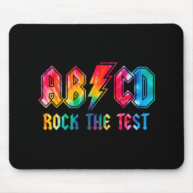 Mousepad Dye Rock The Test Day Exam For Teacher Stu (Frente)