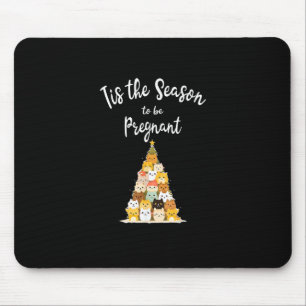 Mousepad É a Época de Grávida Árvore de Natal Bonita Homens
