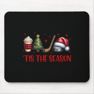 Mousepad É a Temporada Natal Papai Noel Café Árvore de Nata