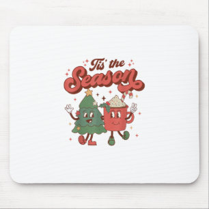 Mousepad É a Temporada Natal Retro Anos 70 80 Vintage Gro