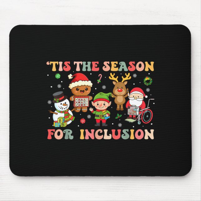 Mousepad É a Temporada para Inclusão Natal Sped Professor (Frente)