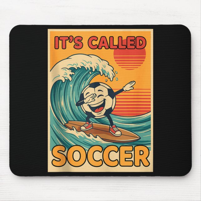 Mousepad É chamado de Futebol Camisa Divertida Retro Bola F (Frente)