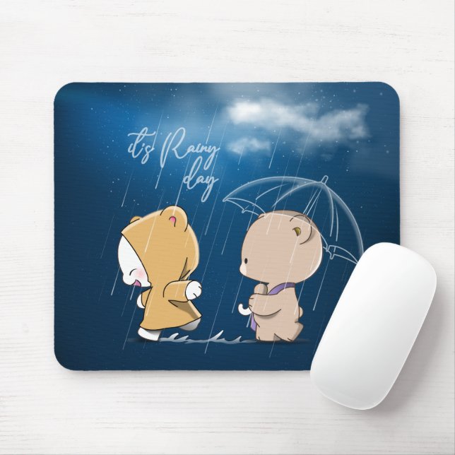 Mousepad É dia chuvoso |  (Com mouse)