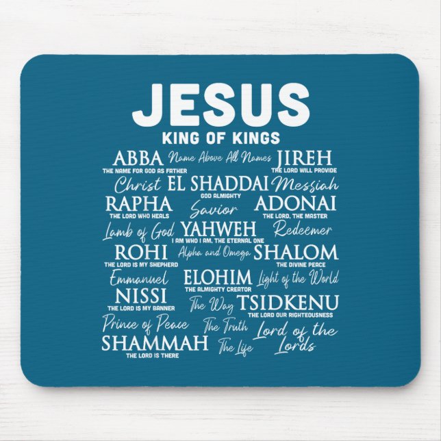 Mousepad É dos Nomes do Rei Jesus Deus Hebraico (Frente)
