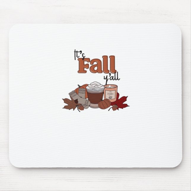 Mousepad É Fall Y’all Aestética Simples (Frente)