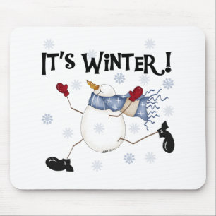 Mousepad É Feriados do Inverno Snowman