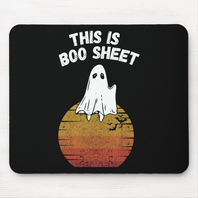 Mousepad É Figurino Fácil Do Fantasma De Boas Folhas (Frente)