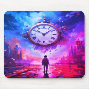 Mousepad É Hora de Entrar no Relógio no Céu no Laptop Gross