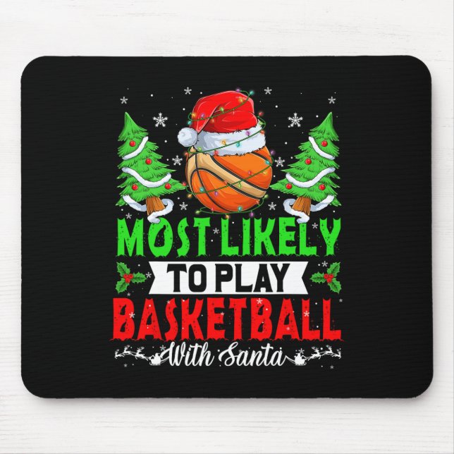 Mousepad É Mais Engraçado Jogar Basquete Com Papais noeis C (Frente)