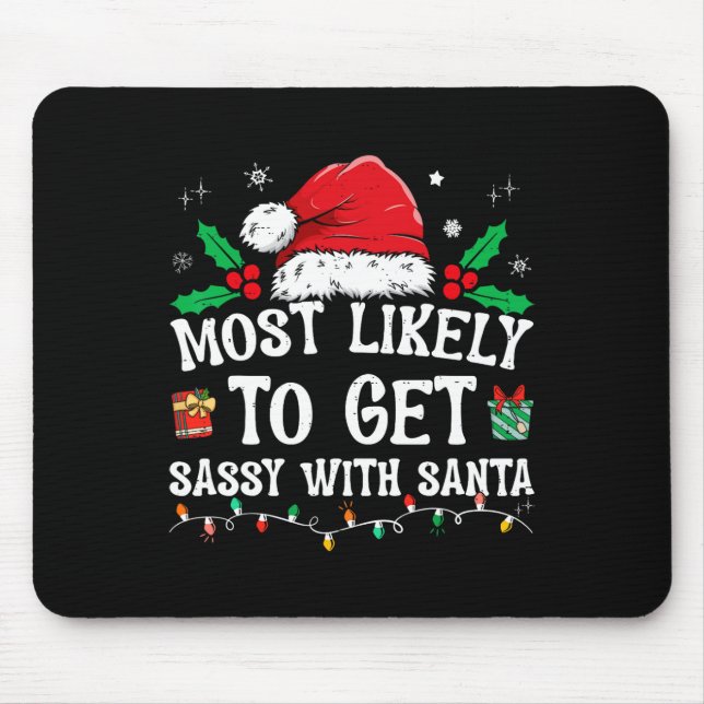 Mousepad É Mais Provável Ficar Sy Com Papais noeis Divertid (Frente)