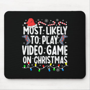 Mousepad É Mais Provável Jogar Vídeo No Natal Pajama