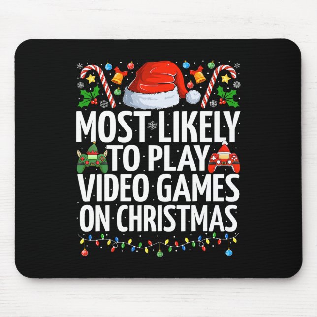 Mousepad É Mais Provável Jogar Videos games No Jogo De Nata (Frente)