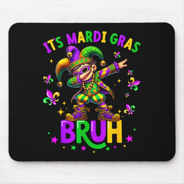 Mousepad É Mardi Gras Bruh Dabbing Leprechaun Bufa Nova (Frente)