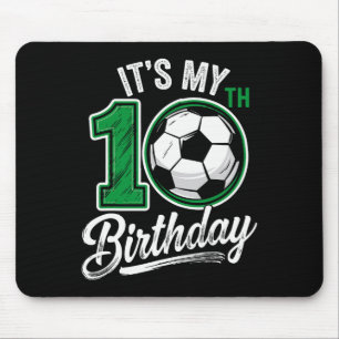 Mousepad É Meu 10º Aniversário Futebol 10 Anos de Idade Ani