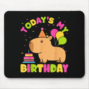 Mousepad É Meu Aniversário Garotas Amantes de Capivara Aniv