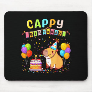 Mousepad É Meu Aniversário Garotas Amantes de Capivara Capi